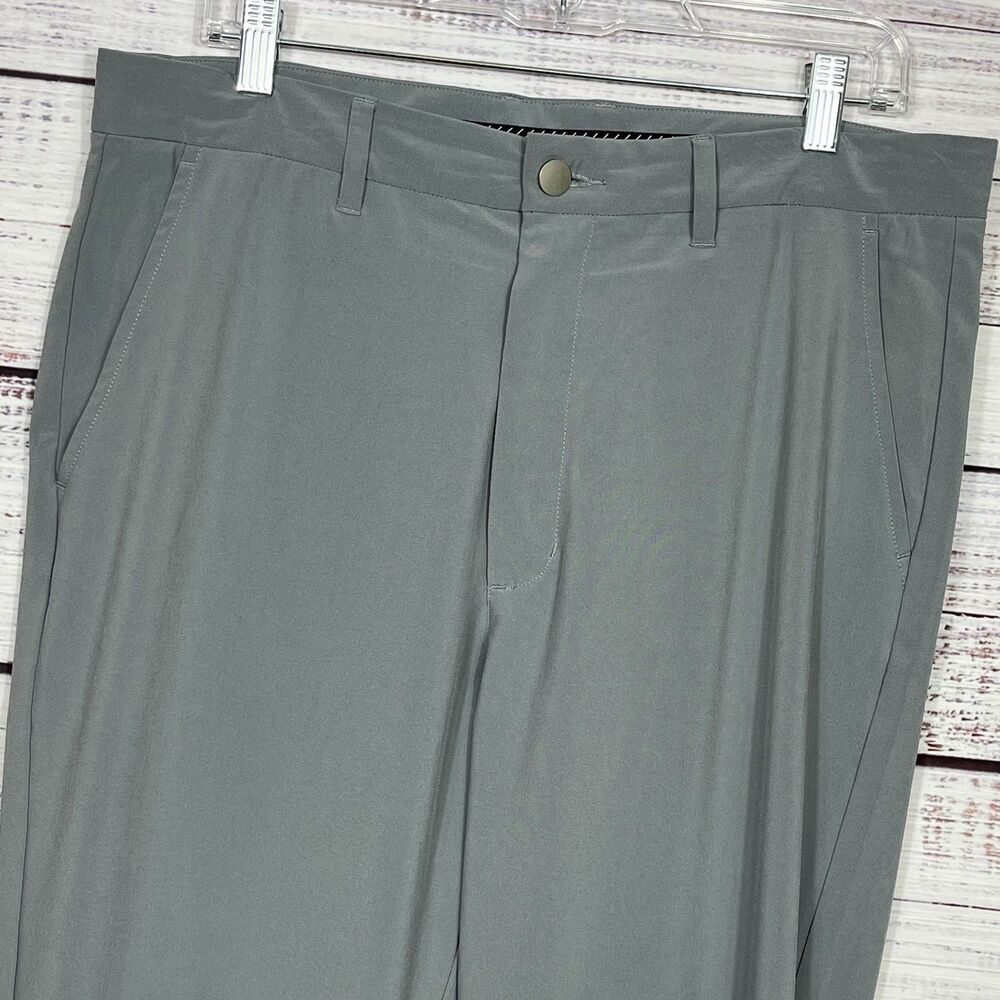 Primo Golf Pants Men 34 Tall Gray Performance Jogger Ankle Zip Pocket Stretch